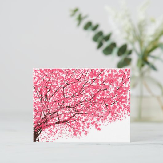 Cheery Cherry Blossom Briefkaart (Staand voorkant)