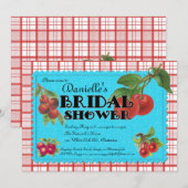 Cheery Cherry Bridal Shower Kaart (Voorkant / Achterkant)