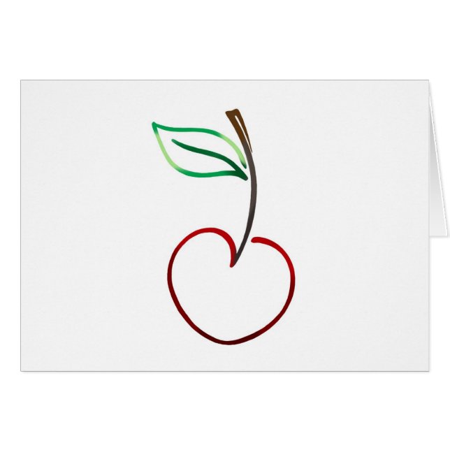 Cheery Cherry Outline on White (Voorkant Horizontaal)