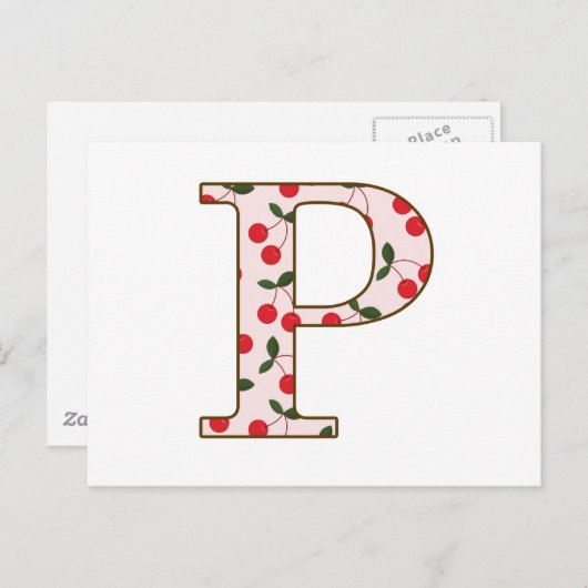 Cheery Cherry P Briefkaart (Voorkant / Achterkant)