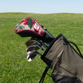 Cheery Cherry Retro Roze Monogram Golfheadcover (Insitu)