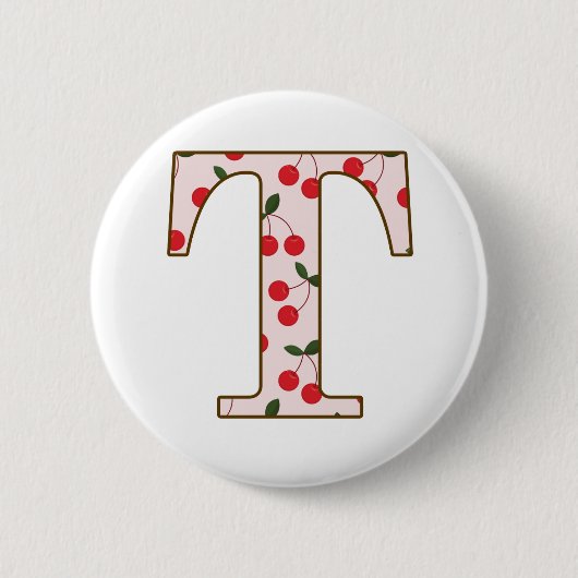 Cheery Cherry T Ronde Button 5,7 Cm (Voorkant)