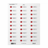 Cheery Cherry Tomato Cartoon Etiket (Full Sheet)