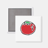 Cheery Cherry Tomato Cartoon Magneet (Voorkant / Achterkant)