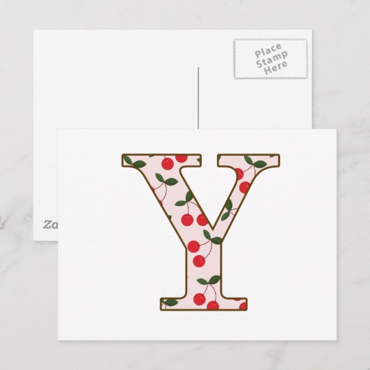 Cheery Cherry Y Briefkaart (Voorkant / Achterkant)