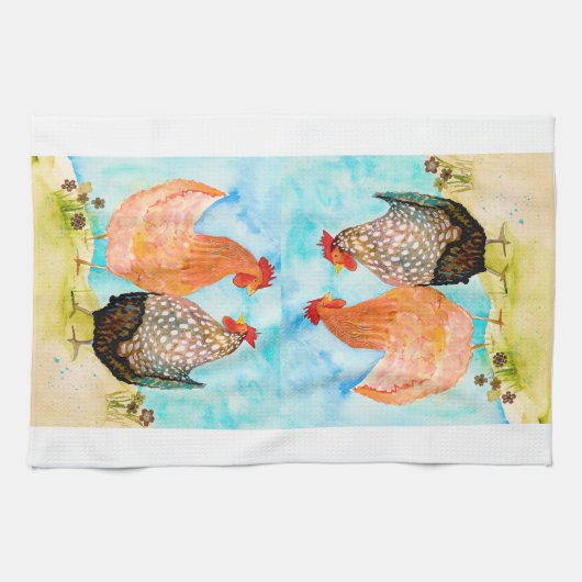 Cheery Chickens Dishtowel Theedoek (Horizontaal)