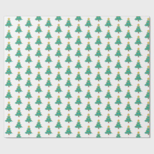 Cheery Christmas Tree wrapping paper Cadeaupapier (Vlak)
