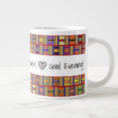 Cheery Colorful Glas in lood Kente Grote Koffiekop (Rechts)