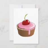 Cheery Cupcake Uitnodigingen (Voorkant)