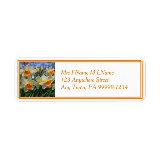 Cheery Daffodils Etiket (Voorkant)