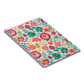 Cheery Folk Art Garden - Vibrant Pink & Teal Notitieboek (Rechterzijde)