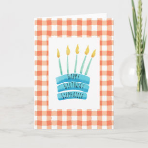 Cheery Happy Birthday Cake Kaart, Kaart