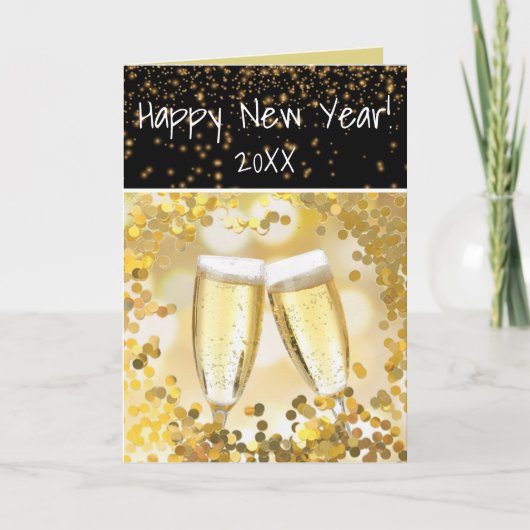 Cheery HAPPY NEW YEAR Personal Kaart (Voorkant)