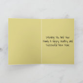 Cheery HAPPY NEW YEAR Personal Kaart (Binnen)