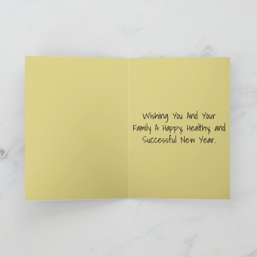 Cheery HAPPY NEW YEAR Personal Kaart (Binnen)