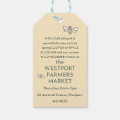 Cheery Honey label met gestileerde bloem & schatti Cadeaulabel (Achterkant)