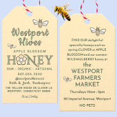 Cheery Honey label met gestileerde bloem & schatti Cadeaulabel