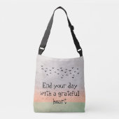 Cheery "Inspirerend Words" Sunrise Canvas tas (Voorkant)