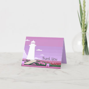Cheery Lighthouse Lavender Hartelijk dank Bedankkaart