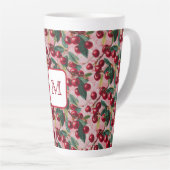 Cheery Monogrammed  Roze 'Cherry Pop' Latte Mok (Rechterhoek)