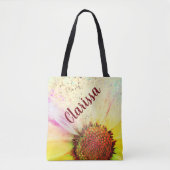 Cheery Pastel Sunflower Tote Bag (Voorkant)