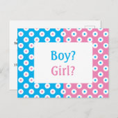 Cheery Polka-Dotted Gender onthullen Nodig Briefka Briefkaart (Voorkant / Achterkant)