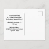 Cheery Polka-Dotted Gender onthullen Nodig Briefka Briefkaart (Achterkant)