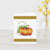 Cheery Pumpkin-kaart met Chevron-grens Kaart (Gele Bloem)