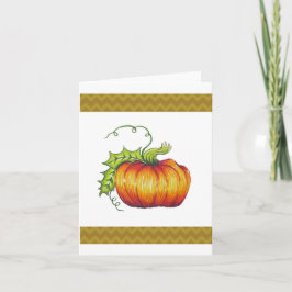 Cheery Pumpkin-kaart met Chevron-grens Kaart