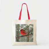 Cheery Red Cardinal Canvas tas (Voorkant)