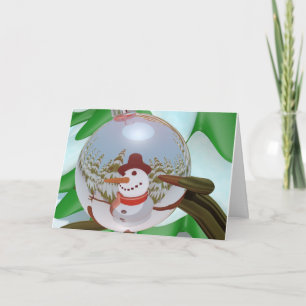 Cheery Snowman Holiday Kaart