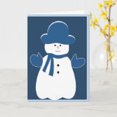 Cheery Snowman Kaart (Gele Bloem)