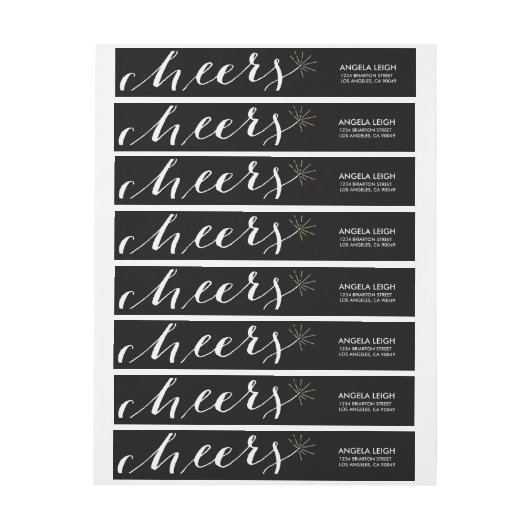 Cheery Sparkler Return Address Label (Vel)