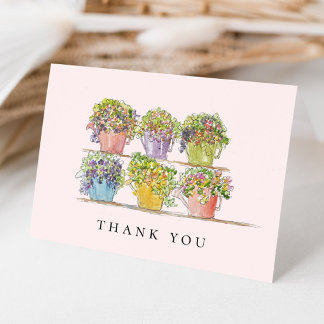Cheery Spring Flower Market Blush Roze Bedankkaart