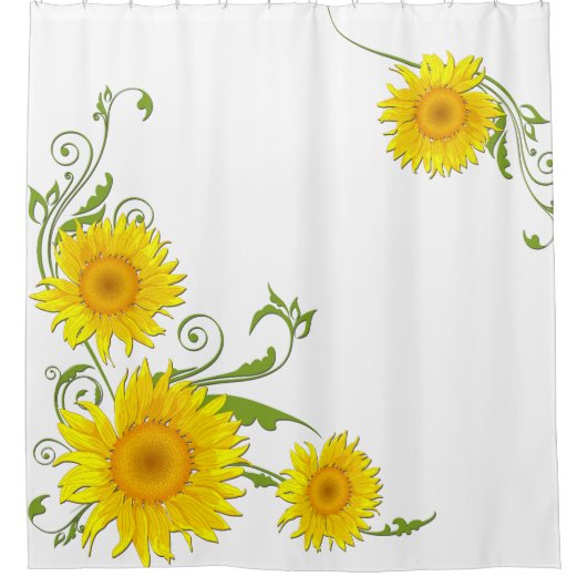 Cheery Sunflower Douchegordijn (Voorkant)