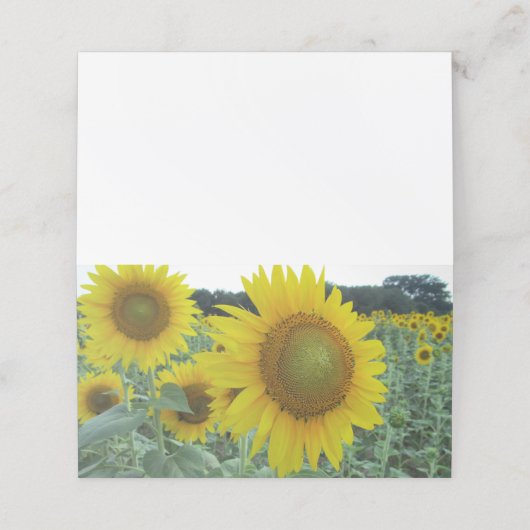 Cheery Sunflower Foltering Note-kaarten Klantenkaartje (Buitenkant ongevouwen)