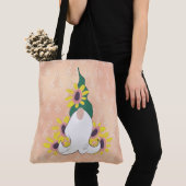 Cheery Sunflower Gnome Life Persoonlijke schouder Tote Bag (Dichtbij)