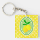 Cheery Sunny Yellow Lemon Sleutelhanger (voorkant)