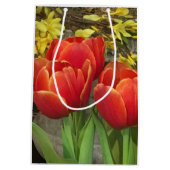 Cheery Tulips Medium Cadeauzakje (Achterkant)