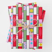 Cheery Vakantie cadeau wrap 3 pack Inpakpapier Vel (In situ)