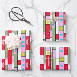 Cheery Vakantie cadeau wrap 3 pack Inpakpapier Vel