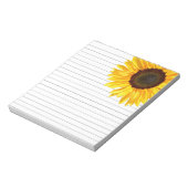 Cheery Yellow Sunflower Lined Notitieblok (Linkerzijde)
