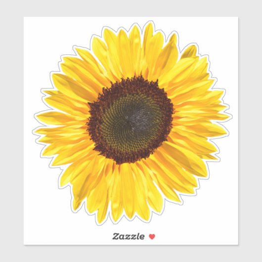Cheery Yellow Sunflower Sticker (Vel)