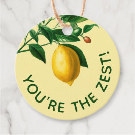 Cheery You're The Zest 🍋 Met de hand getekende ci Bedankjes Labels