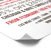 Cheese aan boord, Cheesemonger Adverteren Poster (Hoek)