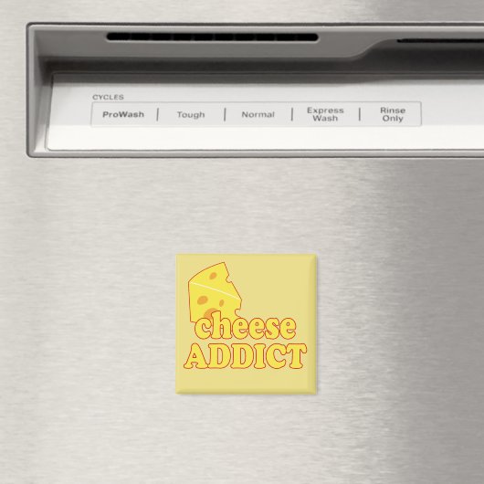 Cheese Addict - Fun typografie Magneet (Insitu (Vaatwasser))