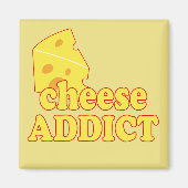 Cheese Addict - Fun typografie Magneet (Voorkant)