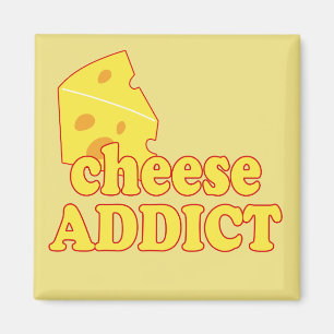 Cheese Addict - Fun typografie Magneet