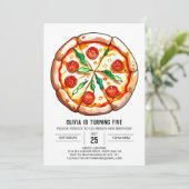 Cheese Boho Pizza Verjaardag Kaart (Staand voorkant)