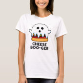 Cheese Boo-ger Funny Ghost Cheeseburger Pun T-shirt (Voorkant)